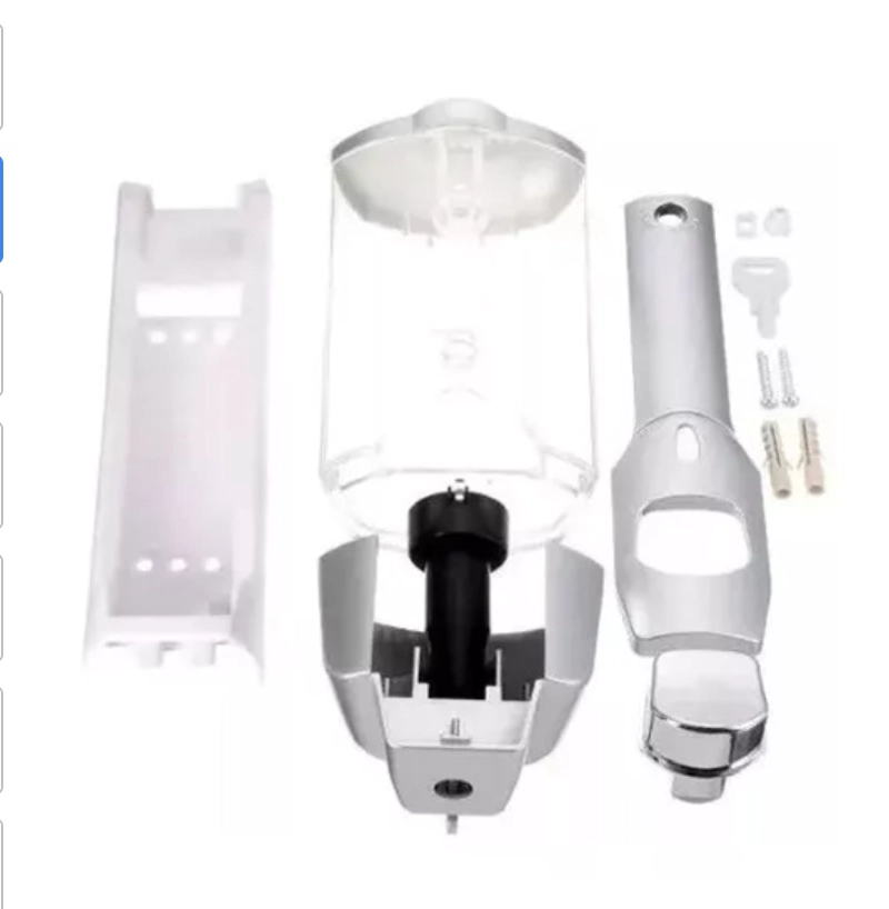 DISPENSADOR DE JABON LAVALOZA ALCOHOL GEL /ONLINECLUB COLOR CROMADO - 2