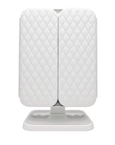 ESPEJO RIQUI TOCADOR MAQUILLAJE PROFESIONAL AUMENTO LED PLEGABLE COLOR BLANCO - 4