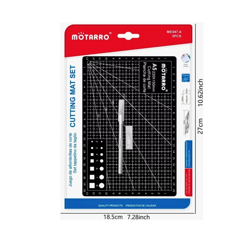 ALFOMBRILLA RIQUI DE CORTE BASE TABLA SALVACORTE 22X15CM + CUTTER - 1