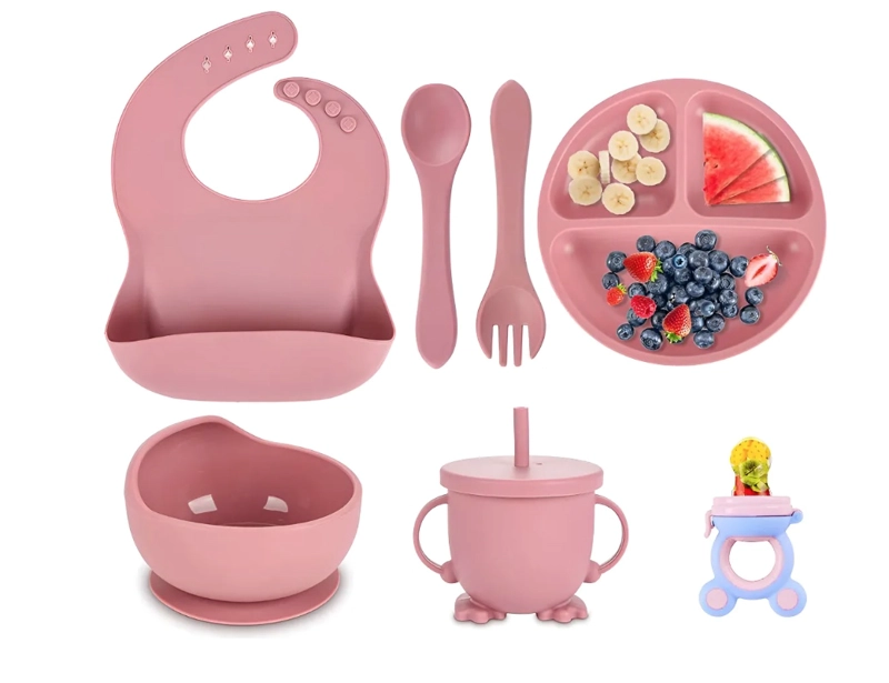 SILICONA RIQUI ANTIDESLIZANTE BEBÉS PLATOS CUENCOS CUCHARAS BURDEO - 1