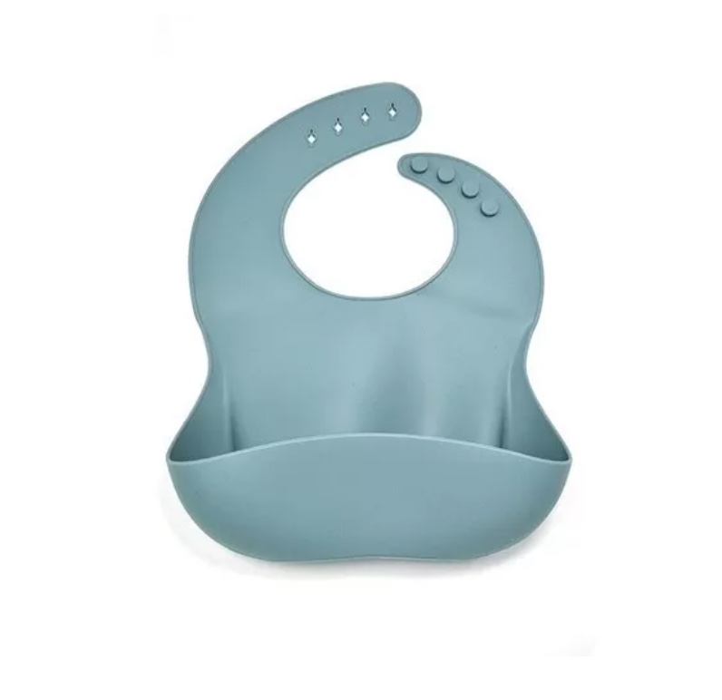 SILICONA RIQUI ANTIDESLIZANTE BEBÉS PLATOS CUENCOS CUCHARAS AZUL - 3