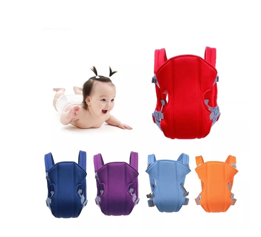 MOCHILA RIQUI PORTABEBÉS ACOLCHADO CANGURO AJUSTABLE NARANJO - 2
