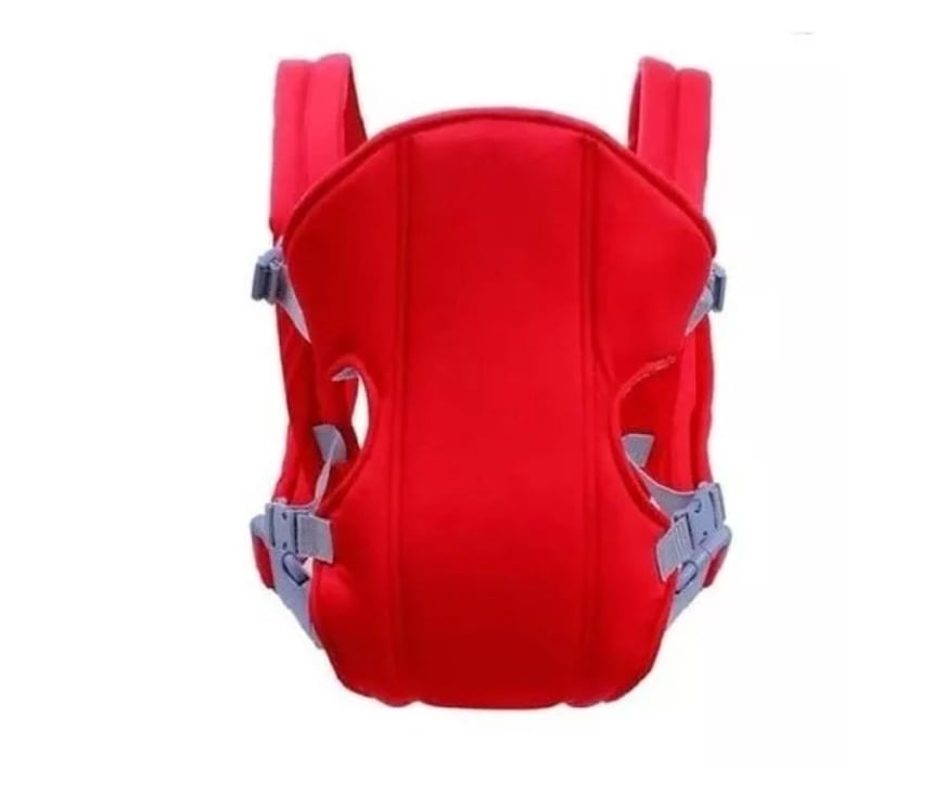 MOCHILA RIQUI PORTABEBÉS ACOLCHADO CANGURO AJUSTABLE ROJO - 1