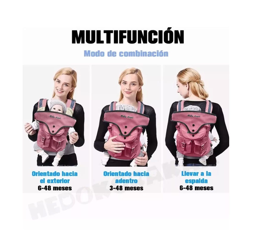 PORTABEBÉS, PORTABEBÉS ERGONÓMICO INFANTINO 968 CUATRO EN UNO - 5