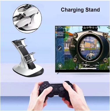 BASE CARGADOR RIQUI PS5 PARA DUALSENSE SLOT DE 2 CONTROLES - 5