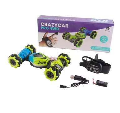 AUTO LOCO RIQUI VERDE MANZANA 4X4 TRUCOS PRO CON CONTROL - 4