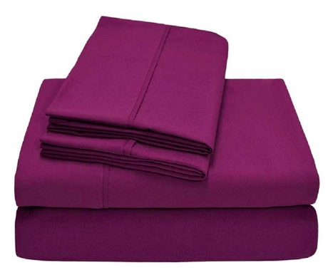 SET SÁBANAS RIQUI 1.5 PLAZAS 188 HILOS MORADO - 3
