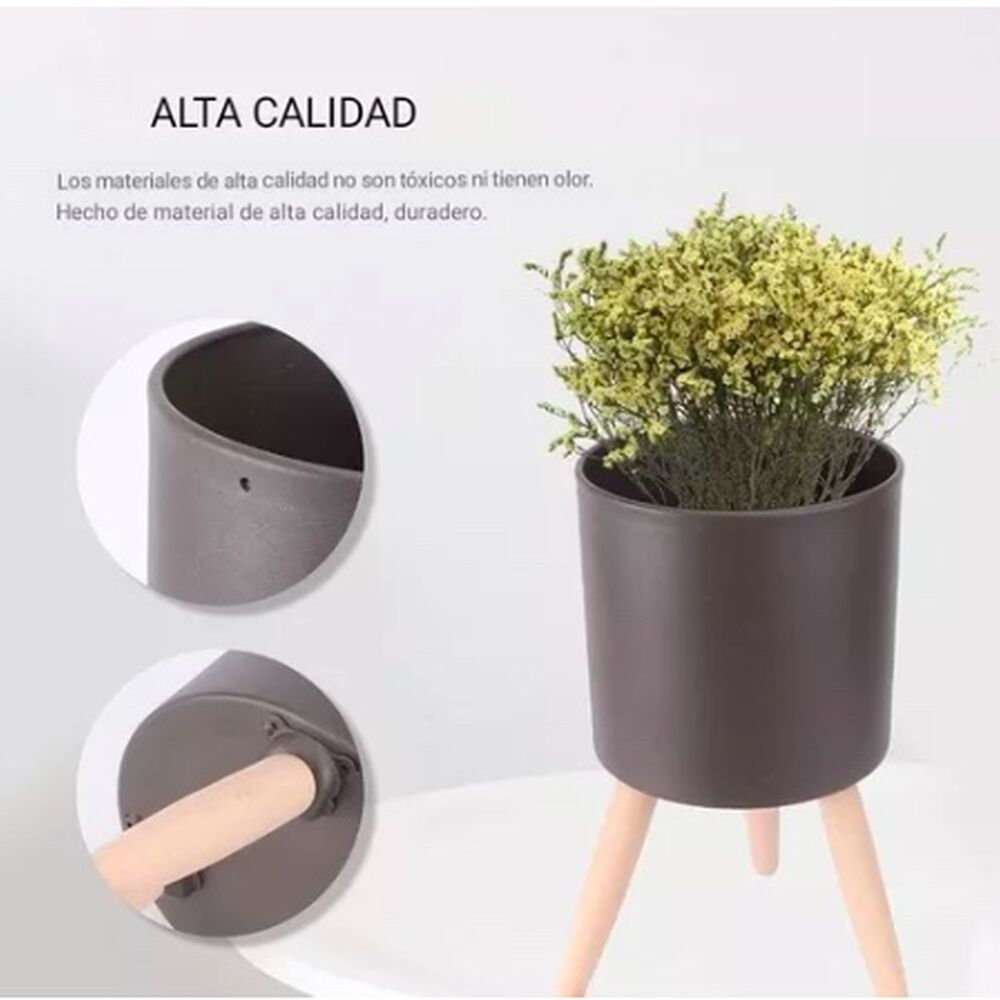 SET RIQUI 3 FLOREROS DECORATIVOS METÁLICOS PEDESTAL MACETEROS METAL - 4