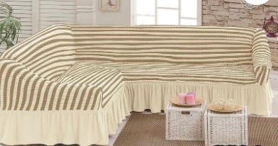 FUNDA CUBRE SOFA CUADRILLE CON DISEÑO TIPO L - 2
