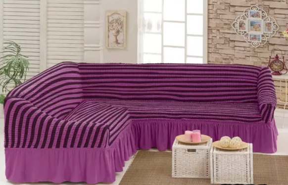 FUNDA CUBRE SOFA CUADRILLE CON DISEÑO TIPO L - 2