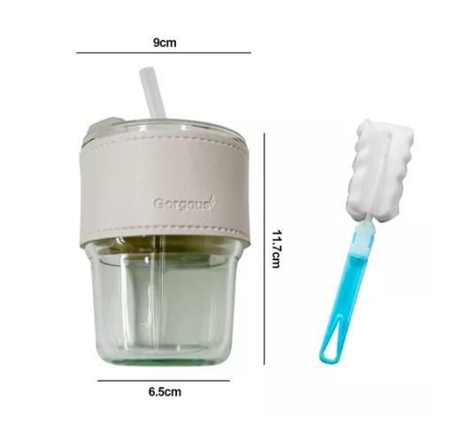 TAZA DE VIDRIO CON BOMBILLA - 2