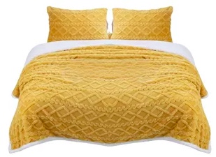 FRAZADA RIQUI CHIPORRO KING PLUSH MOSTAZA - 3