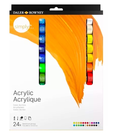PINTURA ACRÍLICA RIQUI DALER ROWNEY 12 ML 24 TUBOS - 4