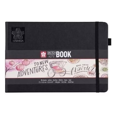 BOOK RIQUI SAKURA BLANCO CREMA X80 HOJAS 14.8CM X 21CM - 1