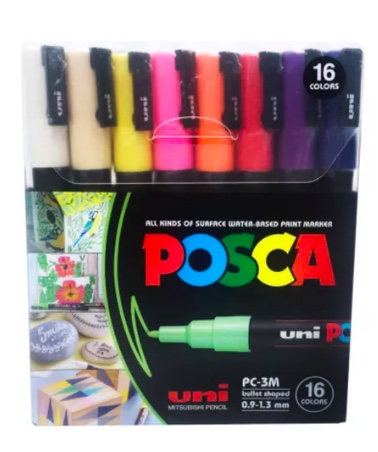 SET X16 MARCADORES RIQUI POSCA 3M - 4