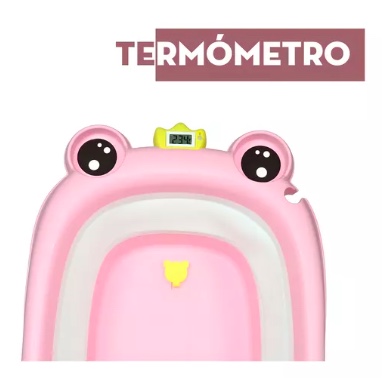 BAÑERA RIQUI PLEGABLE + COJÍN GRANDE REFORZADO ROSADO - 3