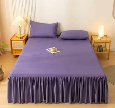 FALDÓN RIQUI 1.5 PLAZAS MORADO LISO - 1