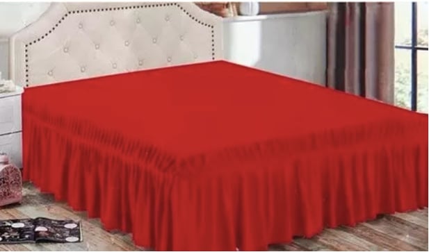 FALDÓN RIQUI 1.5 PLAZAS ROJO LISO - 1