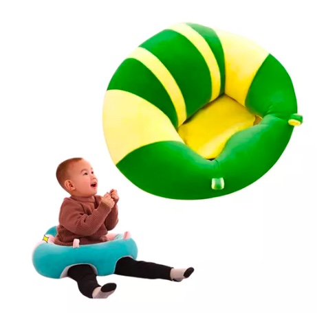 COJÍN RIQUI ASIENTO BEBE RATTAN VERDE PARA BEBE - 1