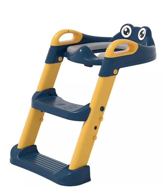 ESCALERA RIQUI NIÑOS INODORO ASIENTO ENTRENADOR AZUL - 1