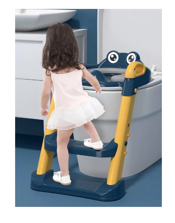 ESCALERA RIQUI NIÑOS INODORO ASIENTO ENTRENADOR AZUL - 8