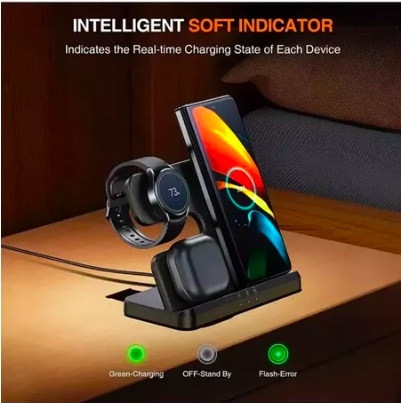 CARGADOR INALAMBRICO 3 EN 1 SAMSUNG GALAXY BUDS ACTIVE WATCH - 3