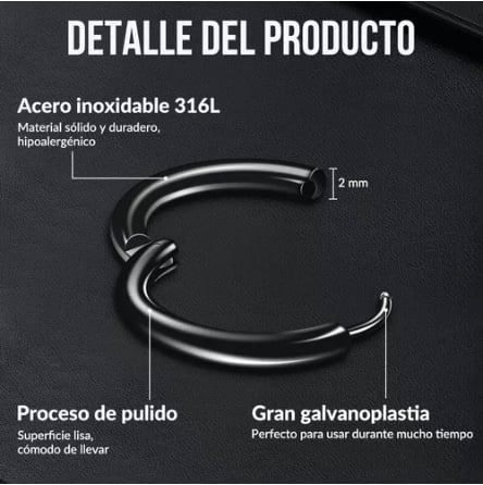 ARETES RIQUI NEGROS 19PCS - 4