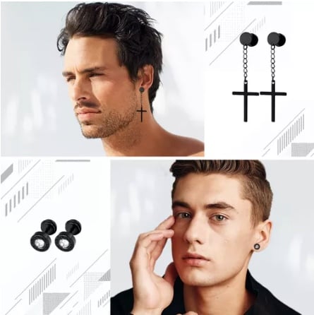 ARETES RIQUI NEGROS 19PCS - 5