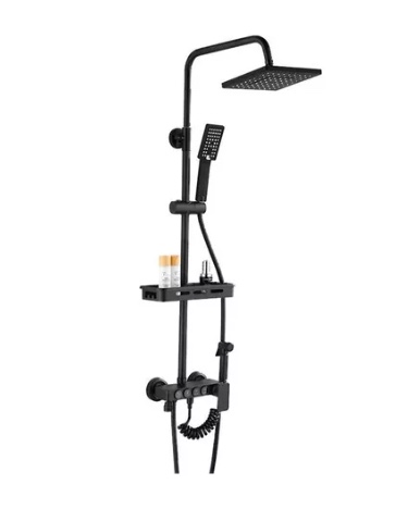 DUCHA COLUMNA NEGRA PUSH BOTON - 1
