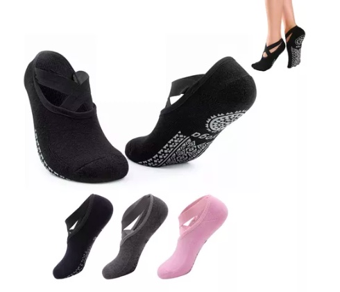 PACK X3 PARES DE CALCETINES UNISEX RIQUI YOGA ANTIDESLIZANTES PARA PILATES - 1