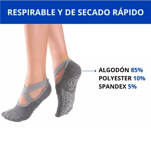 PACK X3 PARES DE CALCETINES UNISEX RIQUI YOGA ANTIDESLIZANTES PARA PILATES - 4