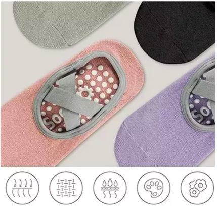 PACK X5 PARES DE CALCETINES UNISEX RIQUI YOGA ANTIDESLIZANTES PILATES - 3