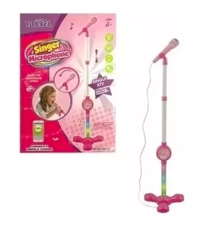 MICRÓFONO RIQUI PEDESTAL JUGUETE MP3 CON LUCES INFANTIL - 1