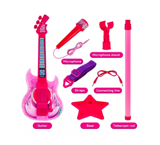 GUITARRA JUGUETE RIQUI MUSICAL CON MICRÓFONO KARAOKE - 2