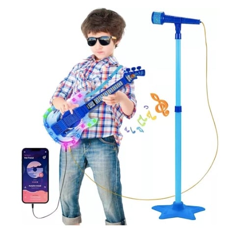 GUITARRA JUGUETE RIQUI MUSICAL CON MICRÓFONO KARAOKE - 1