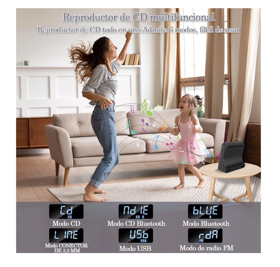 REPRODUCTOR BLUETOOTH DE CD - 3