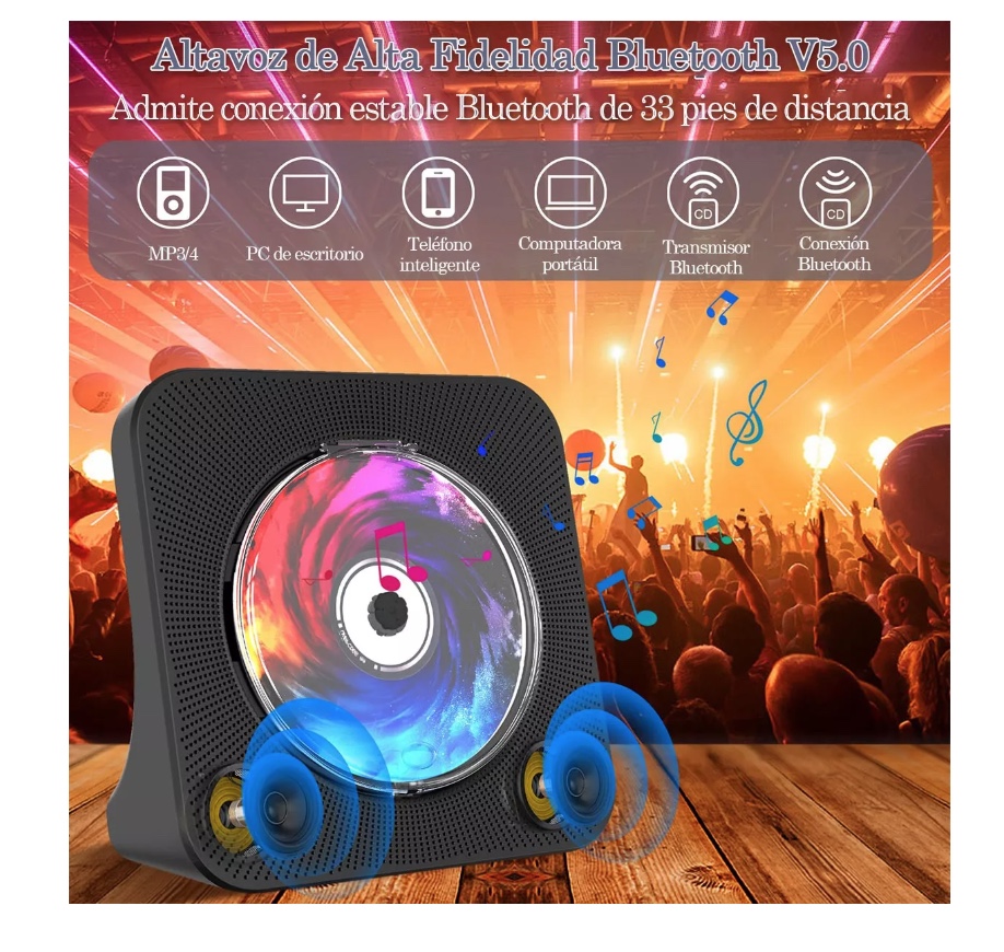 REPRODUCTOR BLUETOOTH DE CD - 4