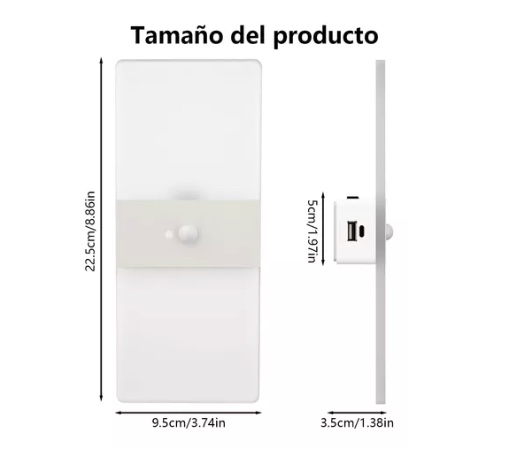 SENSOR DE MOVIMIENTO APLIQUE PARA PARED - 2