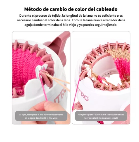 MAQUINA PARA TEJER RIQUI CON TELAR GIRATORIO DE 22 AGUJAS - 8