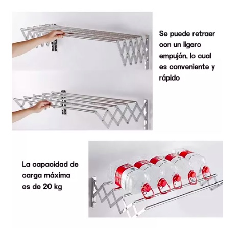 TOALLERO DE BAÑO RETRÁCTIL DE ACERO INOXIDABLE - 5