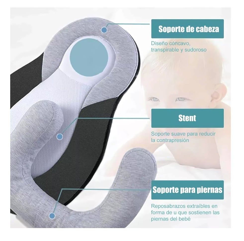 COJIN ANTIREFLUJO RIQUI ANTI REFLUJO GRIS PARA BEBE - 6