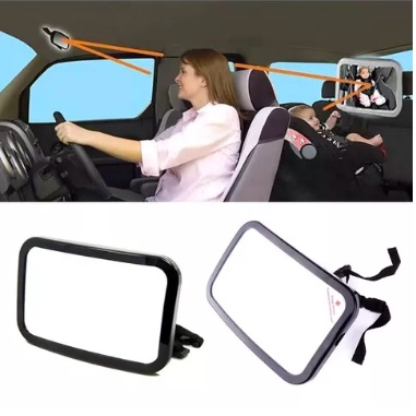 ESPEJO RETROVISOR RIQUI NEGRO DE AUTO PARA SEGURIDAD DE NIÑOS - 2