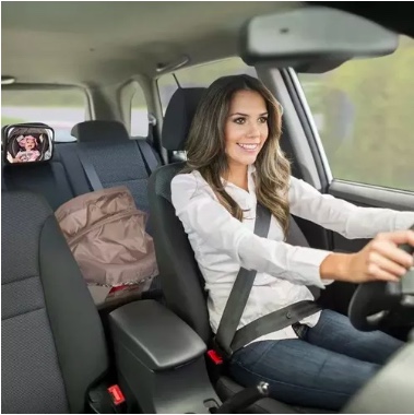 ESPEJO RETROVISOR RIQUI NEGRO DE AUTO PARA SEGURIDAD DE NIÑOS - 4
