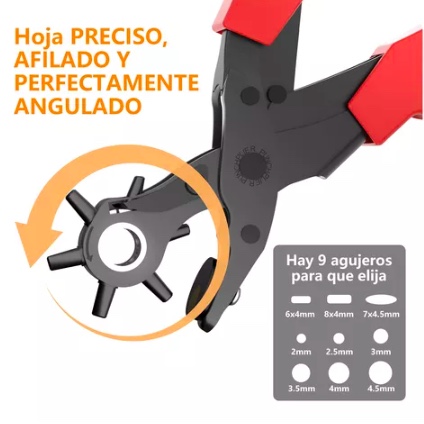 SET 2 ALICATE PERFORADOR PARA CUERO - 4