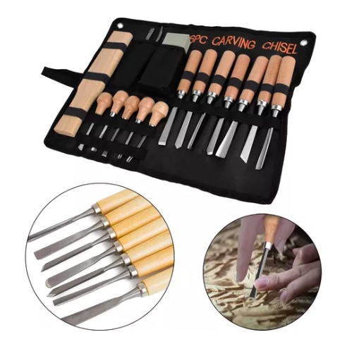 JUEGO DE CINCELES PARA TALLAR MADERA - 1