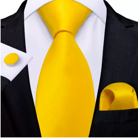 CORBATA SEDA RIQUI AMARILLO HOMBRE - 1