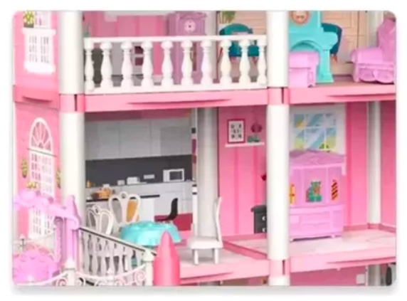 CASA DE MUÑECAS RIQUI ROSADO CASTILLO DE PRINCESA - 2