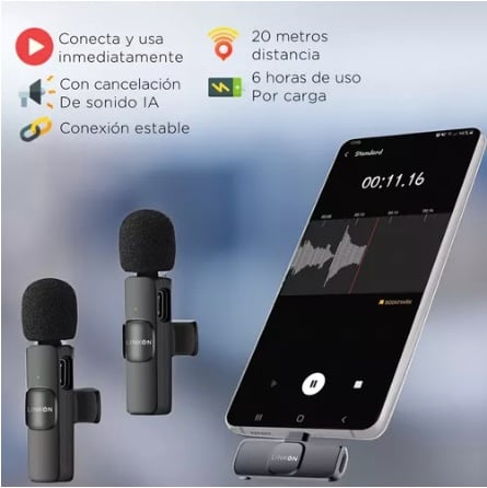 MICROFONO RIQUI INALAMBRICO SOLAPA LAVALIER LINKON PROFESIONAL - 2