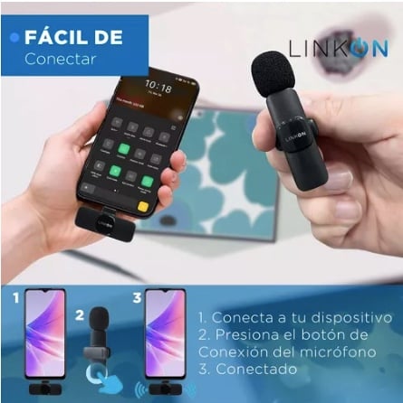 MICROFONO RIQUI INALAMBRICO SOLAPA LAVALIER LINKON PROFESIONAL - 5