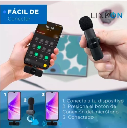 MICROFONO RIQUI INALAMBRICO SOLAPA LAVALIER LINKON PROFESIONAL - 5